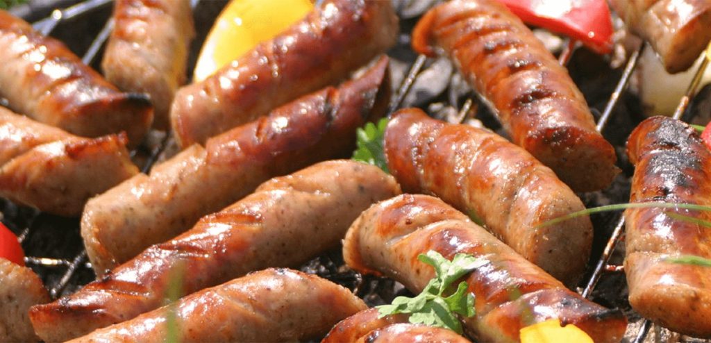 sausage on grill