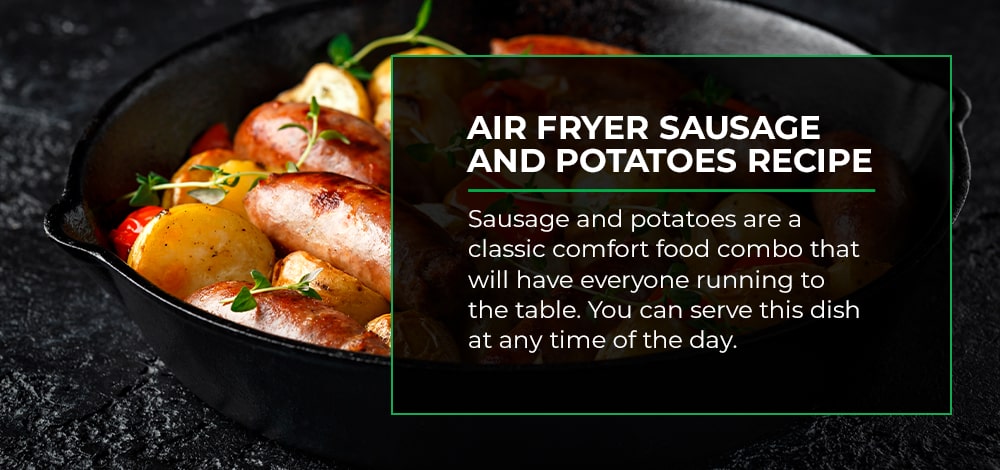air fryer sausage and potatoes