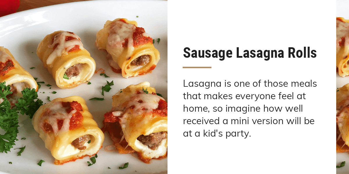 Sausage Lasagna rolls