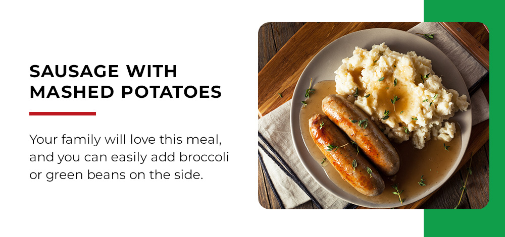 Sausage With Mashed Potatoes 