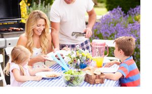 family grilling