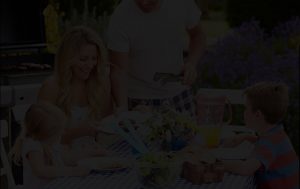 family grilling together