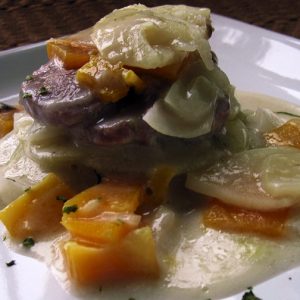 Sausage, Potato, Onion and Mushroom