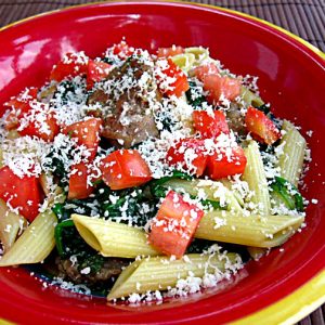 Sweet Basil and Spinach Penne