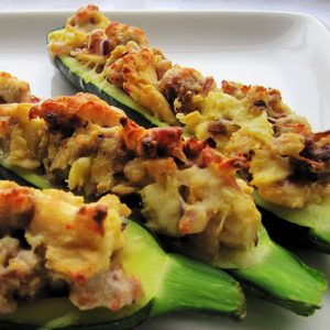 Sausage Zucchini Boats