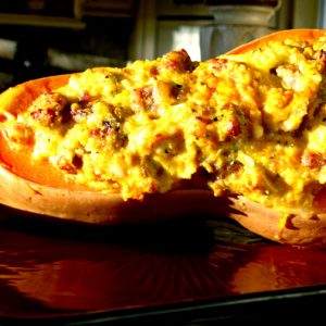 Sausage Stuffed Butternut Squash