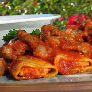 Super Bowl Super-Stuffed Sausage Manicotti