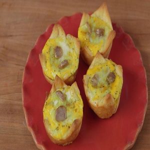 egg and sausage brunch cups