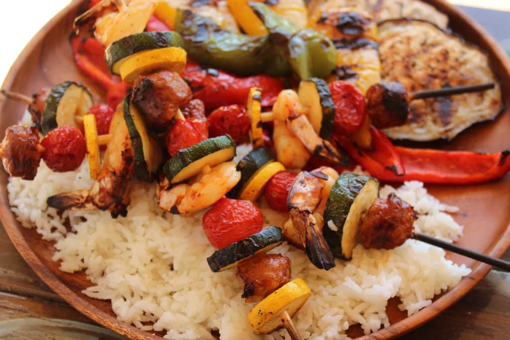 grilled ginger spiced kabobs