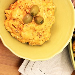 gluten free buffalo BBQ sausage dip