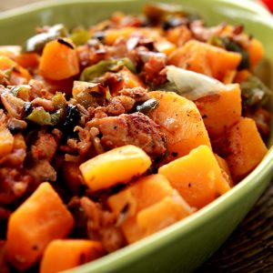 sausage and butternut squash
