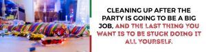 cleaning up after a party