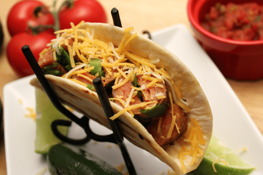Hot & Sweet Sausage Tacos