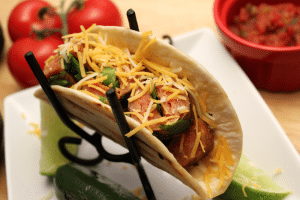 Hot & Sweet Sausage Tacos