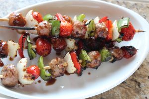 Sausage and Vegetable Skewers