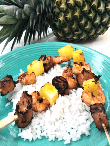 Coconut Pineapple Premio Sausage & Shrimp Skewers