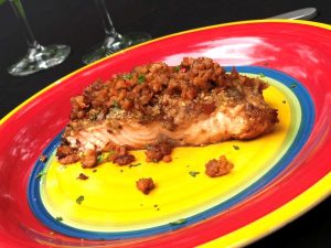 Premio sausage wrapped in french toast