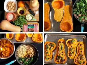Quinoa-Stuffed Butternut Squash with Sausage Recipe Steps