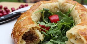 holiday sausage wreath