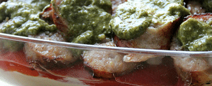 sausage meal in a casserole dish
