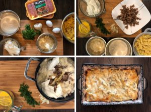 Three-Cheese Italian Sausage Alfredo Bake Step by Step Recipe