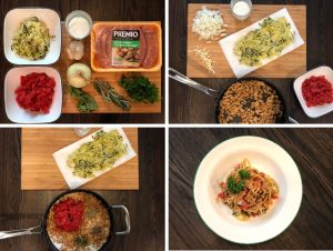 Zucchini Noodles With Sausage and Tomato Cream Sauce Step by Step Recipe