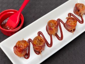 cheesy BBQ sausage bites