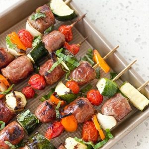 Italian Sausage Veggie Kebabs