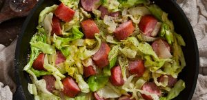 salad with sausage