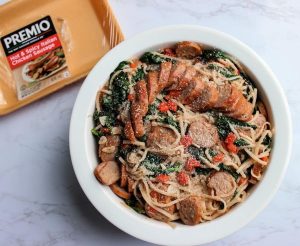 Spicy Garlic Chicken Sausage Hearts of Palm Pasta