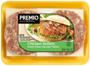 Premio's sweet Italian chicken sausage griller patties